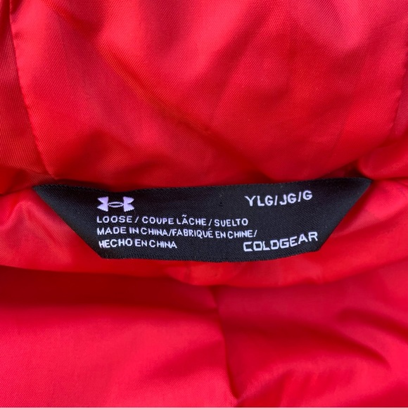 Under Armour Youth Puffer Jacket Large with Hood Hooded - Picture 3 of 8